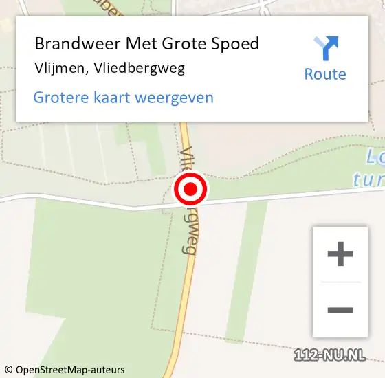 Locatie op kaart van de 112 melding: Brandweer Met Grote Spoed Naar Vlijmen, Vliedbergweg op 23 juli 2018 22:43