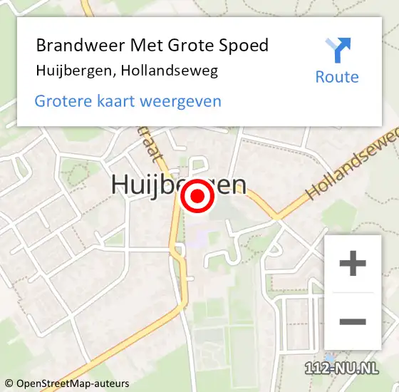 Locatie op kaart van de 112 melding: Brandweer Met Grote Spoed Naar Huijbergen, Hollandseweg op 24 juli 2018 00:22