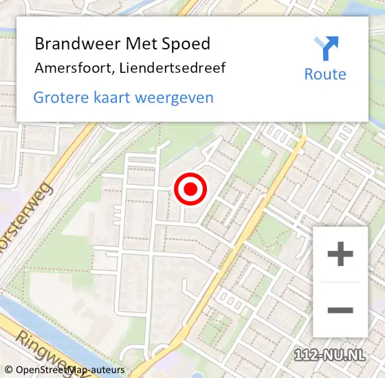 Locatie op kaart van de 112 melding: Brandweer Met Spoed Naar Amersfoort, Liendertsedreef op 24 juli 2018 11:09