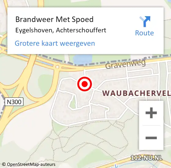 Locatie op kaart van de 112 melding: Brandweer Met Spoed Naar Eygelshoven, Achterschouffert op 24 juli 2018 17:58