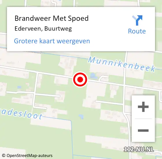 Locatie op kaart van de 112 melding: Brandweer Met Spoed Naar Ederveen, Buurtweg op 24 juli 2018 17:59