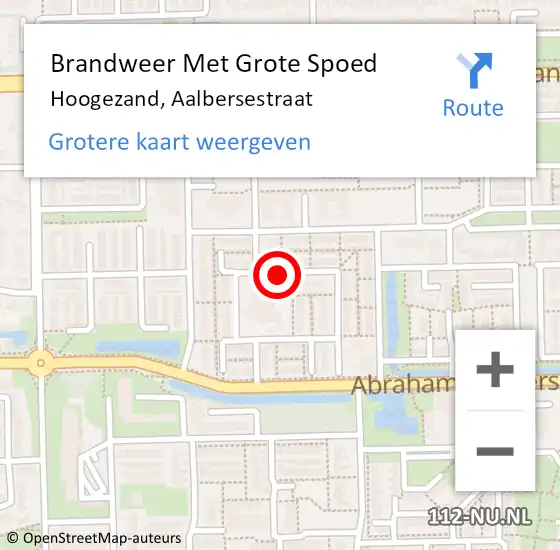 Locatie op kaart van de 112 melding: Brandweer Met Grote Spoed Naar Hoogezand, Aalbersestraat op 24 juli 2018 22:33