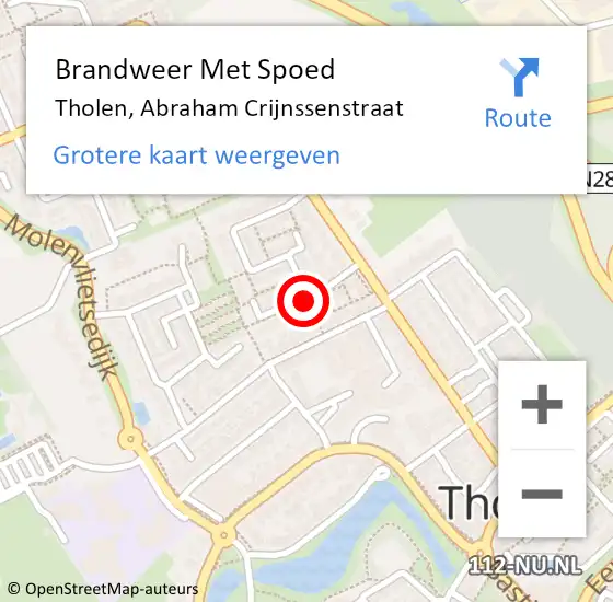 Locatie op kaart van de 112 melding: Brandweer Met Spoed Naar Sint Philipsland, Abraham Crijnssenstraat op 24 juli 2018 22:41