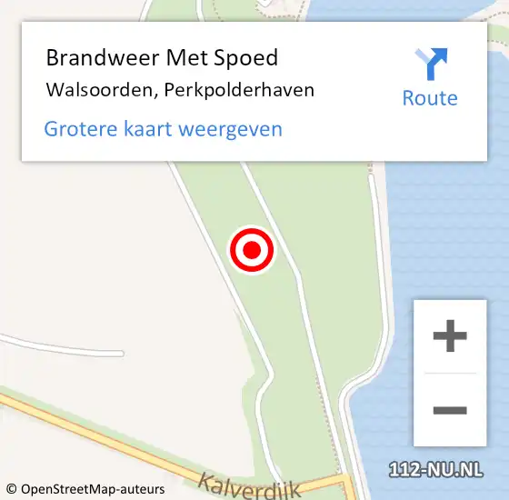 Locatie op kaart van de 112 melding: Brandweer Met Spoed Naar Walsoorden, Perkpolderhaven op 25 juli 2018 00:20