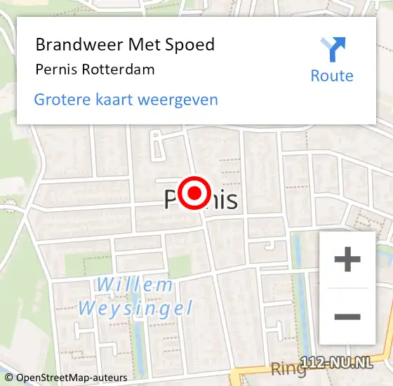Locatie op kaart van de 112 melding: Brandweer Met Spoed Naar Pernis Rotterdam op 25 juli 2018 12:23