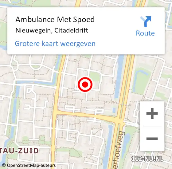 Locatie op kaart van de 112 melding: Ambulance Met Spoed Naar Nieuwegein, Citadeldrift op 25 juli 2018 19:43