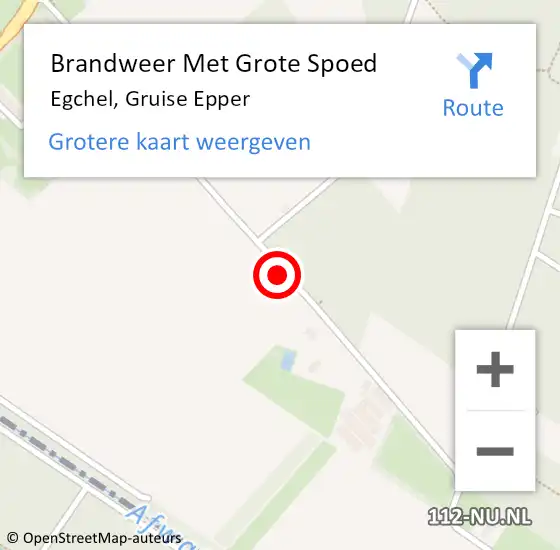 Locatie op kaart van de 112 melding: Brandweer Met Grote Spoed Naar Egchel, Gruise Epper op 25 juli 2018 19:49