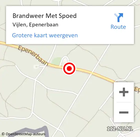 Locatie op kaart van de 112 melding: Brandweer Met Spoed Naar Vijlen, Epenerbaan op 25 juli 2018 20:35