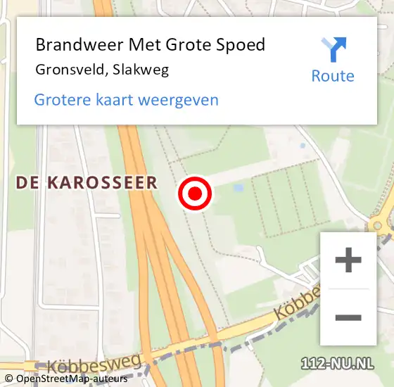 Locatie op kaart van de 112 melding: Brandweer Met Grote Spoed Naar Gronsveld, Slakweg op 26 juli 2018 11:28