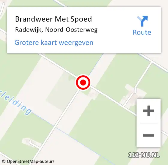 Locatie op kaart van de 112 melding: Brandweer Met Spoed Naar Radewijk, Noord-Oosterweg op 26 juli 2018 15:43
