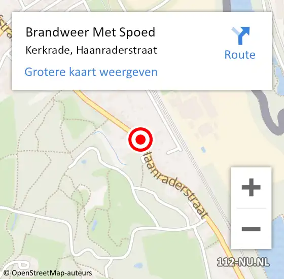 Locatie op kaart van de 112 melding: Brandweer Met Spoed Naar Kerkrade, Haanraderstraat op 26 juli 2018 16:18