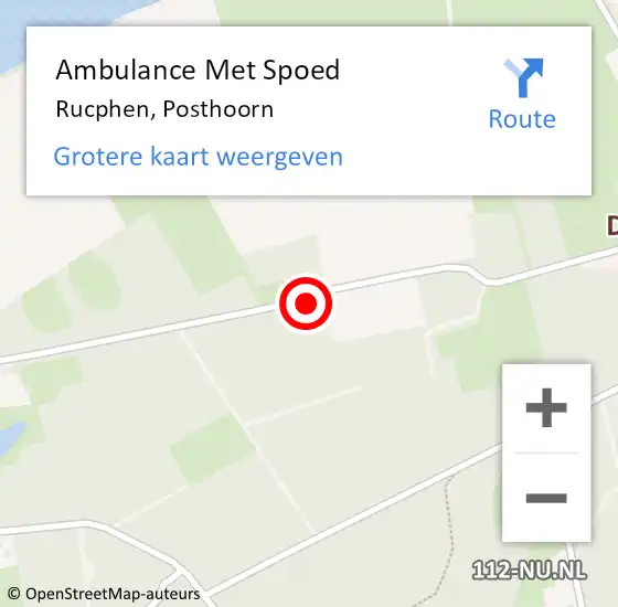 Locatie op kaart van de 112 melding: Ambulance Met Spoed Naar Rucphen, Posthoorn op 26 juli 2018 16:33