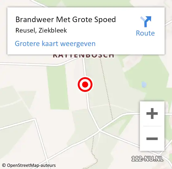 Locatie op kaart van de 112 melding: Brandweer Met Grote Spoed Naar Reusel, Ziekbleek op 26 juli 2018 16:34