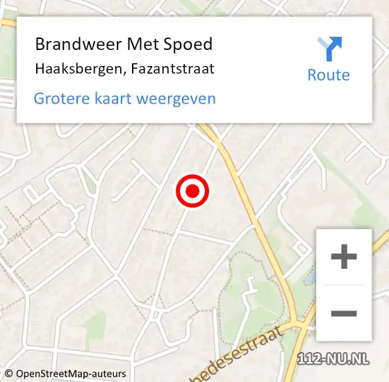 Locatie op kaart van de 112 melding: Brandweer Met Spoed Naar Haaksbergen, Fazantstraat op 26 juli 2018 18:28