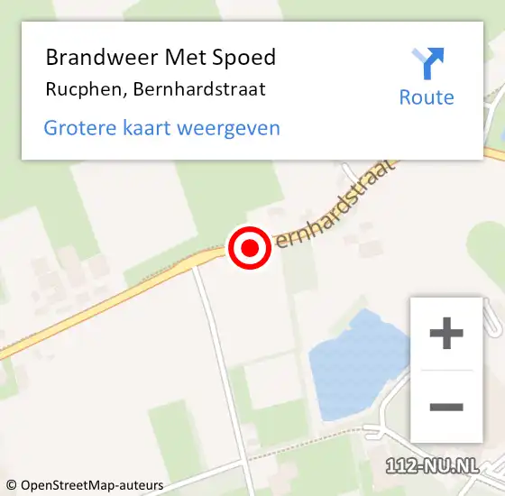 Locatie op kaart van de 112 melding: Brandweer Met Spoed Naar Rucphen, Bernhardstraat op 26 juli 2018 19:47