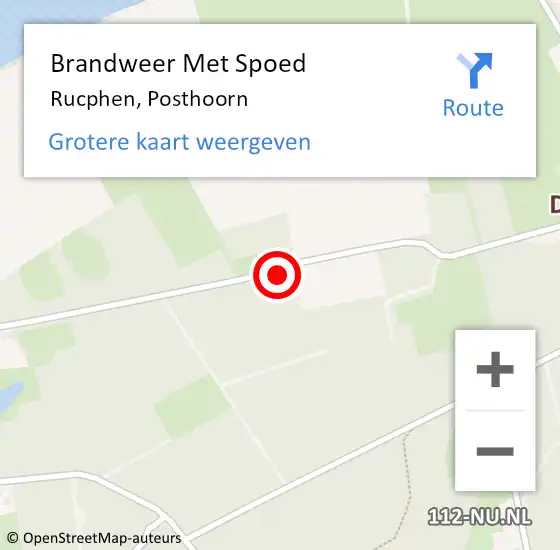 Locatie op kaart van de 112 melding: Brandweer Met Spoed Naar Rucphen, Posthoorn op 26 juli 2018 20:05