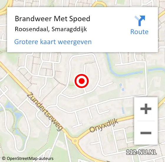 Locatie op kaart van de 112 melding: Brandweer Met Spoed Naar Roosendaal, Smaragddijk op 26 juli 2018 20:15