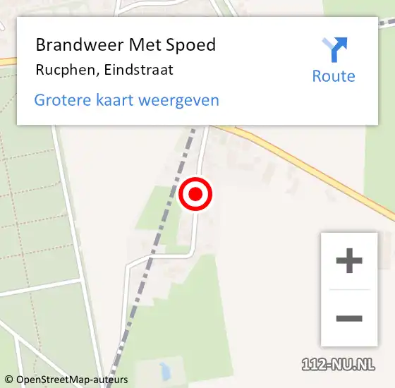 Locatie op kaart van de 112 melding: Brandweer Met Spoed Naar Rucphen, Eindstraat op 26 juli 2018 20:18