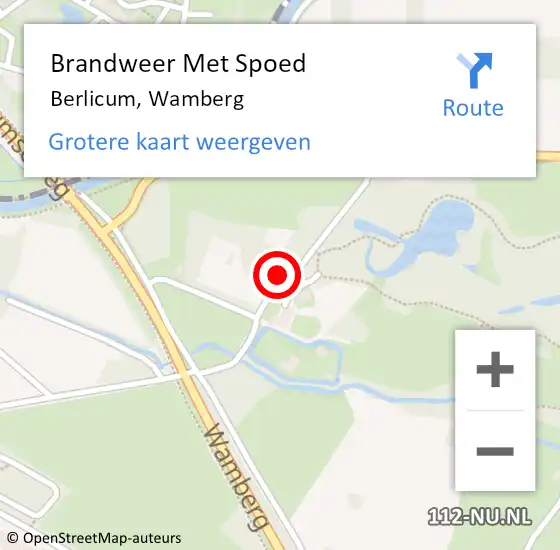 Locatie op kaart van de 112 melding: Brandweer Met Spoed Naar Berlicum, Wamberg op 26 juli 2018 20:19