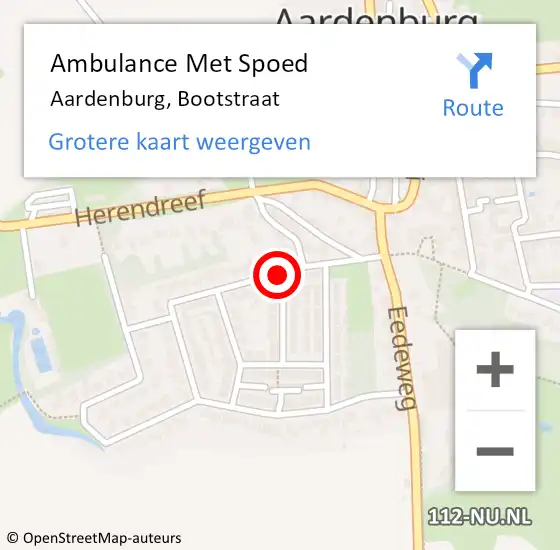 Locatie op kaart van de 112 melding: Ambulance Met Spoed Naar Aardenburg, Bootstraat op 26 juli 2018 21:42