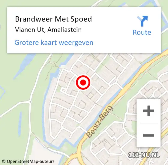 Locatie op kaart van de 112 melding: Brandweer Met Spoed Naar Vianen Ut, Amaliastein op 26 juli 2018 22:50