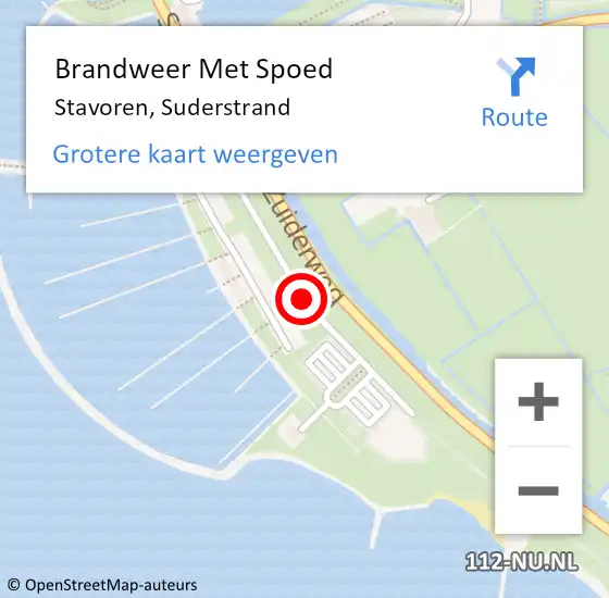 Locatie op kaart van de 112 melding: Brandweer Met Spoed Naar Stavoren, Suderstrand op 27 juli 2018 02:48