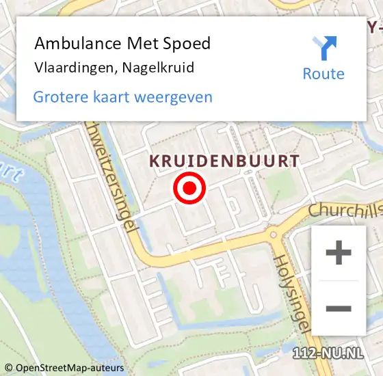 Locatie op kaart van de 112 melding: Ambulance Met Spoed Naar Vlaardingen, Nagelkruid op 27 juli 2018 14:30