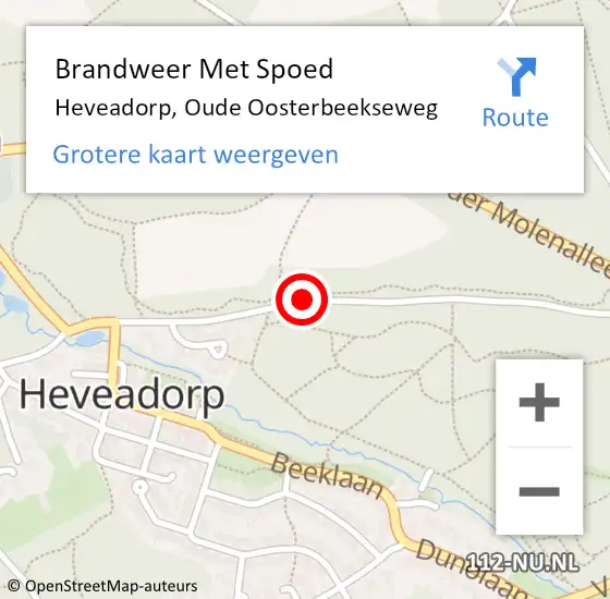 Locatie op kaart van de 112 melding: Brandweer Met Spoed Naar Heveadorp, Oude Oosterbeekseweg op 27 juli 2018 21:06