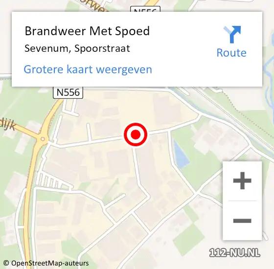 Locatie op kaart van de 112 melding: Brandweer Met Spoed Naar Sevenum, Spoorstraat op 27 juli 2018 22:09