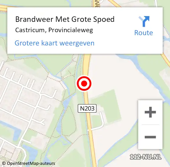 Locatie op kaart van de 112 melding: Brandweer Met Grote Spoed Naar Castricum, Provincialeweg op 27 juli 2018 23:24