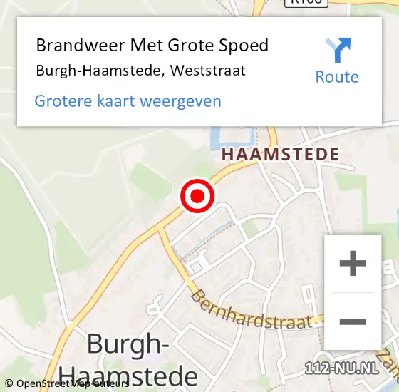 Locatie op kaart van de 112 melding: Brandweer Met Grote Spoed Naar Burgh-Haamstede, Weststraat op 28 juli 2018 11:39