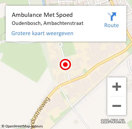 Locatie op kaart van de 112 melding: Ambulance Met Spoed Naar Oudenbosch, Ambachtenstraat op 29 juli 2018 10:52