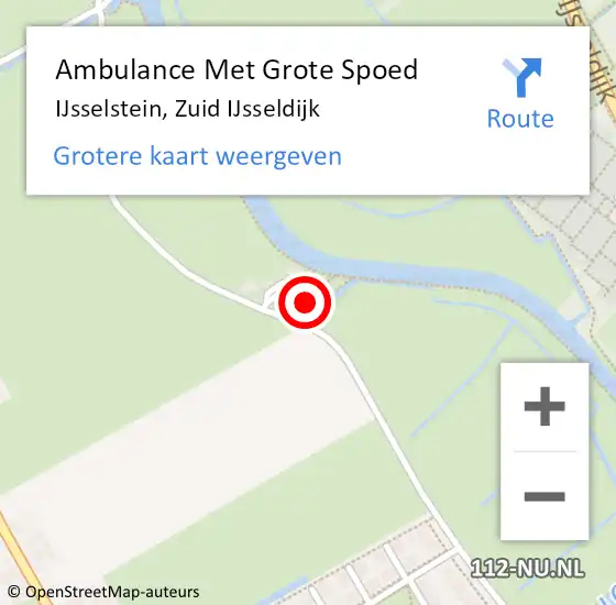 Locatie op kaart van de 112 melding: Ambulance Met Grote Spoed Naar IJsselstein, Zuid IJsseldijk op 29 juli 2018 12:59