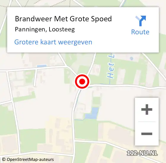 Locatie op kaart van de 112 melding: Brandweer Met Grote Spoed Naar Panningen, Loosteeg op 29 juli 2018 18:24