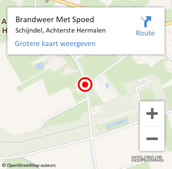 Locatie op kaart van de 112 melding: Brandweer Met Spoed Naar Schijndel, Achterste Hermalen op 29 juli 2018 18:24