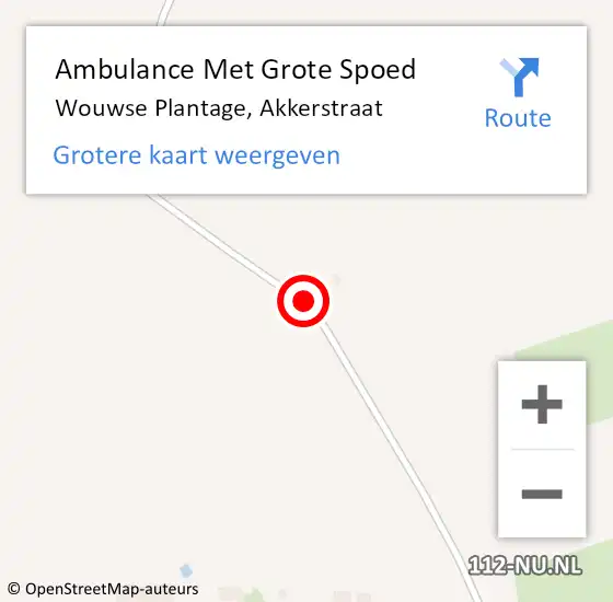 Locatie op kaart van de 112 melding: Ambulance Met Grote Spoed Naar Wouwse Plantage, Akkerstraat op 29 juli 2018 21:29