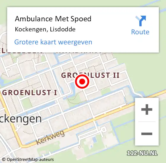 Locatie op kaart van de 112 melding: Ambulance Met Spoed Naar Kockengen, Lisdodde op 30 juli 2018 03:17