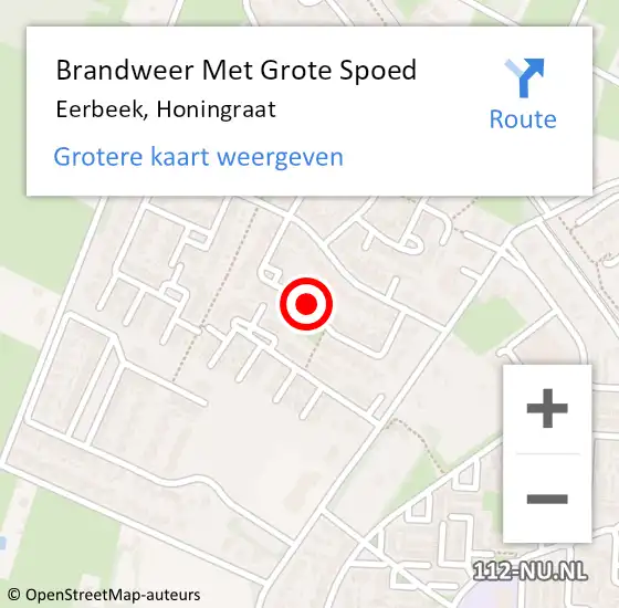 Locatie op kaart van de 112 melding: Brandweer Met Grote Spoed Naar Eerbeek, Honingraat op 30 juli 2018 07:03