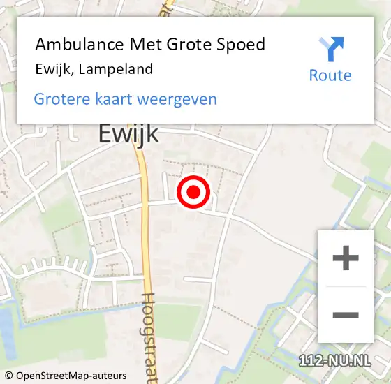 Locatie op kaart van de 112 melding: Ambulance Met Grote Spoed Naar Ewijk, Lampeland op 30 juli 2018 07:42