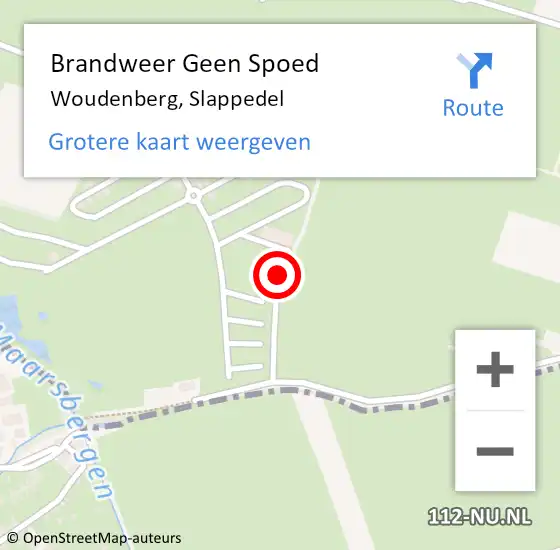 Locatie op kaart van de 112 melding: Brandweer Geen Spoed Naar Woudenberg, Slappedel op 30 juli 2018 21:58