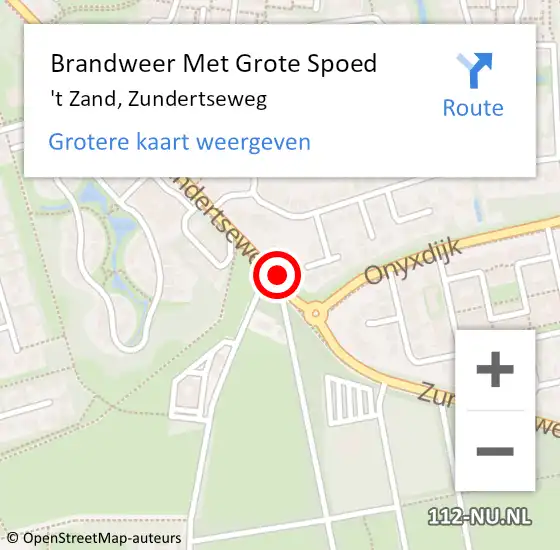 Locatie op kaart van de 112 melding: Brandweer Met Grote Spoed Naar 't Zand, Zundertseweg op 31 juli 2018 02:21