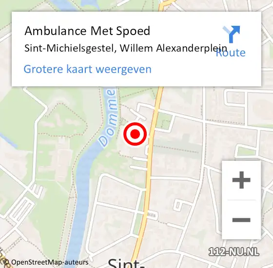 Locatie op kaart van de 112 melding: Ambulance Met Spoed Naar Sint-Michielsgestel, Willem Alexanderplein op 31 juli 2018 10:19