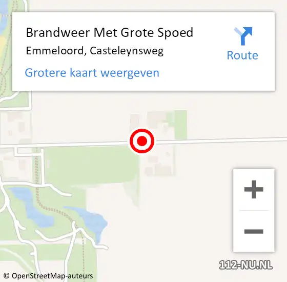 Locatie op kaart van de 112 melding: Brandweer Met Grote Spoed Naar Emmeloord, Casteleynsweg op 31 juli 2018 13:32