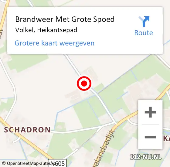 Locatie op kaart van de 112 melding: Brandweer Met Grote Spoed Naar Volkel, Heikantsepad op 31 juli 2018 14:00