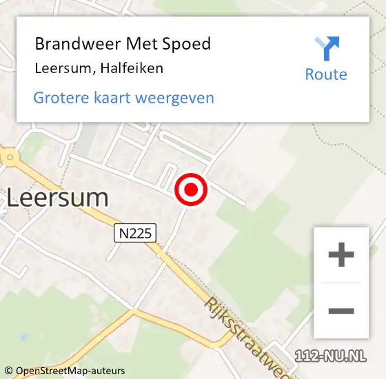 Locatie op kaart van de 112 melding: Brandweer Met Spoed Naar Leersum, Halfeiken op 31 juli 2018 23:05