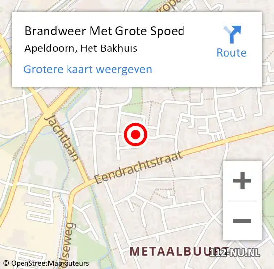 Locatie op kaart van de 112 melding: Brandweer Met Grote Spoed Naar Apeldoorn, Het Bakhuis op 1 augustus 2018 02:43