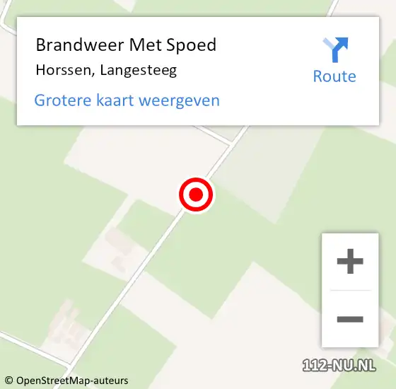 Locatie op kaart van de 112 melding: Brandweer Met Spoed Naar Horssen, Langesteeg op 1 augustus 2018 11:07