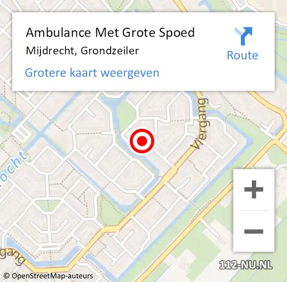 Locatie op kaart van de 112 melding: Ambulance Met Grote Spoed Naar Mijdrecht, Grondzeiler op 1 augustus 2018 11:24