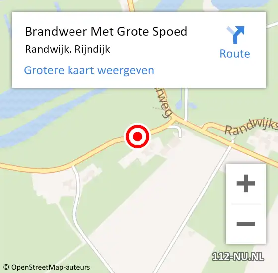 Locatie op kaart van de 112 melding: Brandweer Met Grote Spoed Naar Randwijk, Rijndijk op 1 augustus 2018 18:37