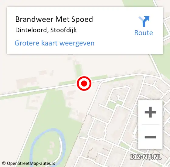 Locatie op kaart van de 112 melding: Brandweer Met Spoed Naar Dinteloord, Stoofdijk op 2 augustus 2018 00:05